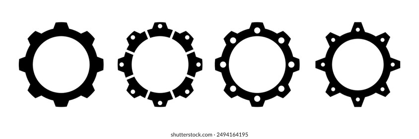 icono de engranajes. Grupo Cogwheel. Colección de diseño de engranajes sobre fondo transparente