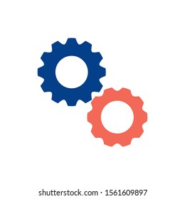 Diseño de iconos de engranajes, tecnología de piezas de la máquina de ruedas de cog y tema técnico Ilustración de vectores