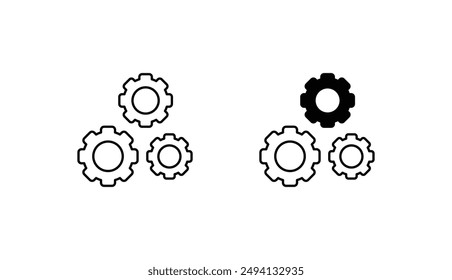 gears icon design with white background stock illustration