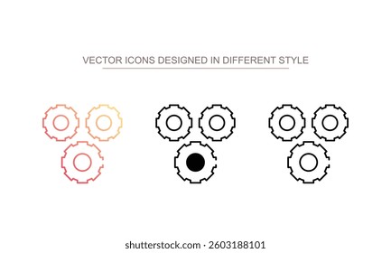 Gears icon design with white background stock illustration