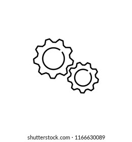 gears icon. Element of scientifics study icon for mobile concept and web apps. Thin line gears icon can be used for web and mobile on white background