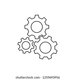 gears icon. Element of web for mobile concept and web apps icon. Thin line icon for website design and development, app development