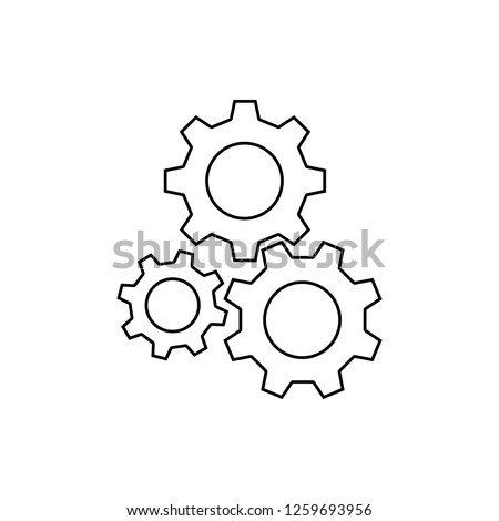 gears icon. Element of web for mobile concept and web apps icon. Thin line icon for website design and development, app development