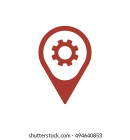 Gears icon. Flat design.