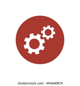 Gears icon. Flat design.