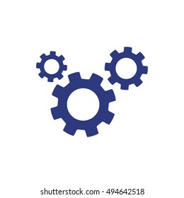 Gears icon. Flat design.
