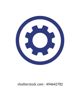 Gears icon. Flat design.