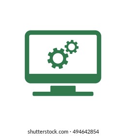 Gears icon. Flat design.