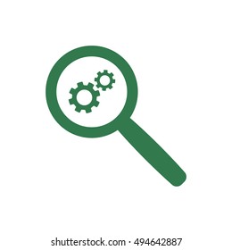 Gears icon. Flat design.