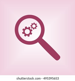 Gears icon. Flat design.
