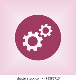 Gears icon. Flat design.