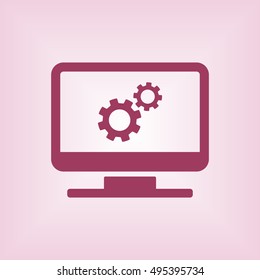 Gears icon. Flat design.