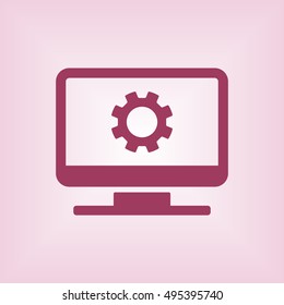 Gears icon. Flat design.