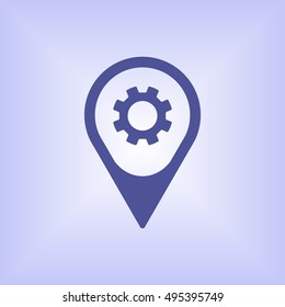 Gears icon. Flat design.