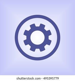 Gears icon. Flat design.