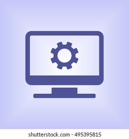 Gears icon. Flat design.