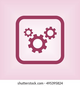 Gears icon. Flat design.