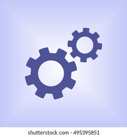 Gears icon. Flat design.