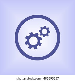 Gears icon. Flat design.