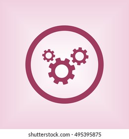 Gears icon. Flat design.