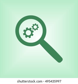 Gears icon. Flat design.