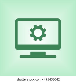 Gears icon. Flat design.
