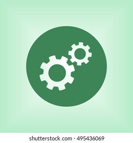 Gears icon. Flat design.