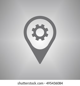Gears icon. Flat design.