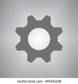 Gears icon. Flat design.