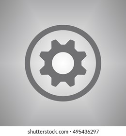 Gears icon. Flat design.