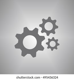 Gears icon. Flat design.