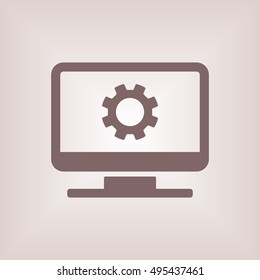 Gears icon. Flat design.