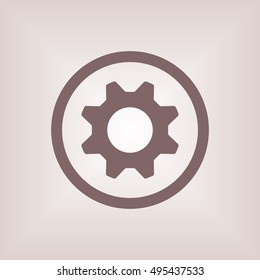 Gears icon. Flat design.