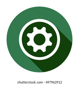 Gears icon. Flat design.