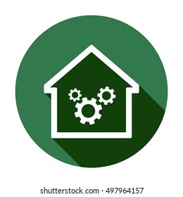 Gears icon. Flat design.