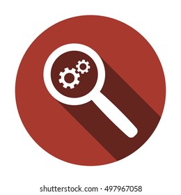 Gears icon. Flat design.