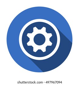 Gears icon. Flat design.