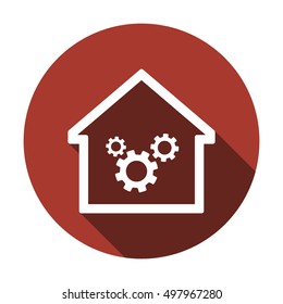 Gears icon. Flat design.
