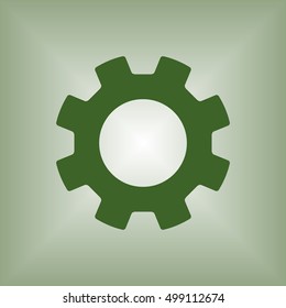 Gears icon. Flat design.