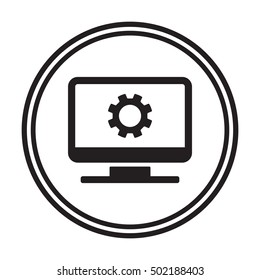 Gears icon. Flat design.