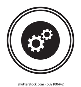 Gears icon. Flat design.