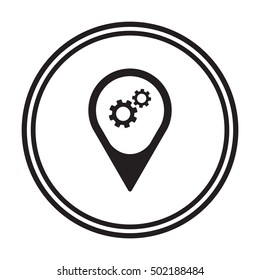 Gears icon. Flat design.