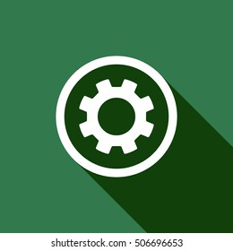 Gears icon. Flat design.