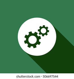 Gears icon. Flat design.