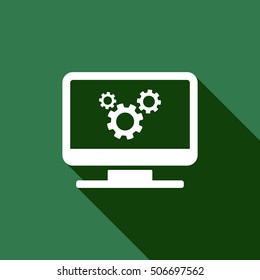 Gears icon. Flat design.