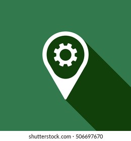 Gears icon. Flat design.