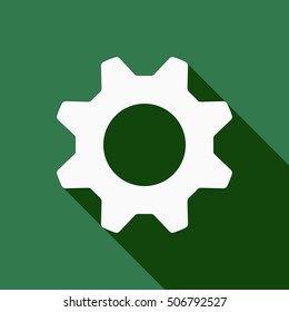Gears icon. Flat design.