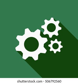Gears icon. Flat design.