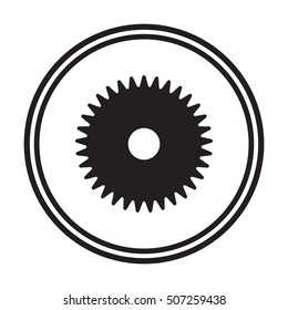 Gears icon. Flat design.