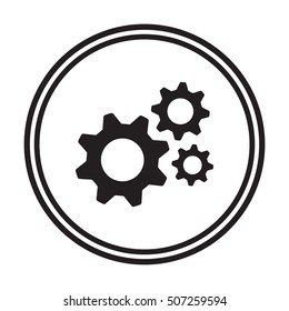 Gears icon. Flat design.